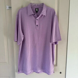 FootJoy Performance‎ Polo Triple Pinstripe Lisle Lavender XL